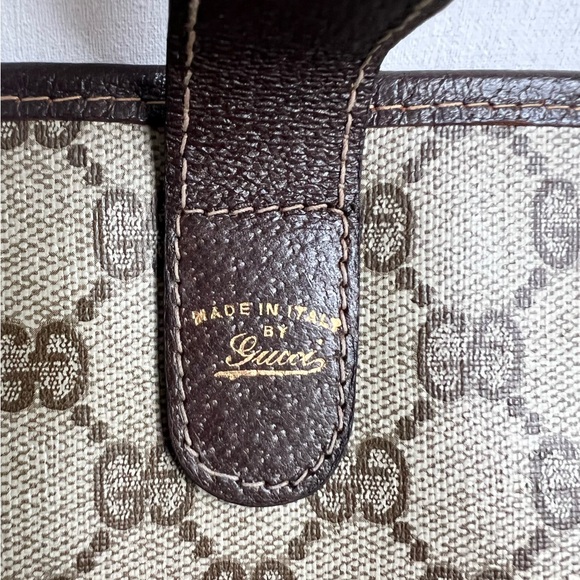 Vintage 70s Gucci Horsebit Print Flap Shoulder Bag - Picture 6 of 16